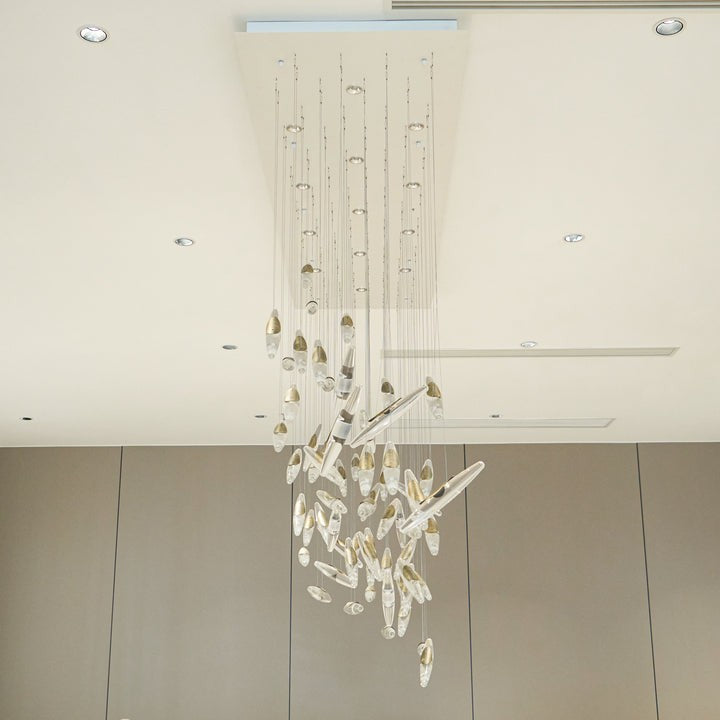 Ethereal LED Crystal Orb Chandelier