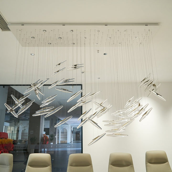 Ethereal LED Crystal Orb Chandelier