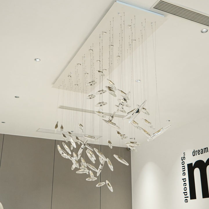 Ethereal LED Crystal Orb Chandelier