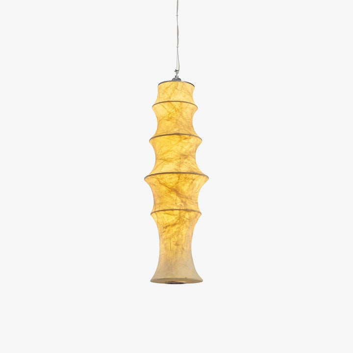 Falkland Tiered White Silk LED Pendant Lamp