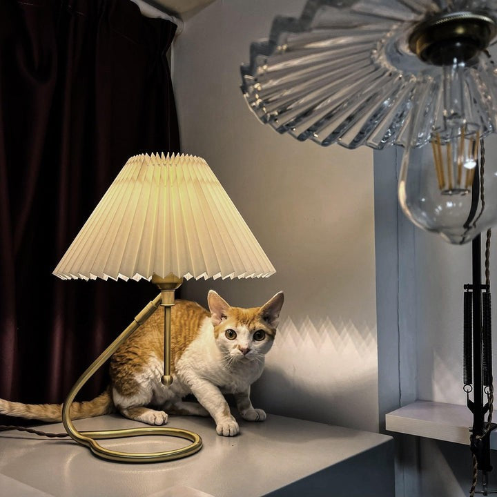 Floating Pleated Shade LED Table Lamp