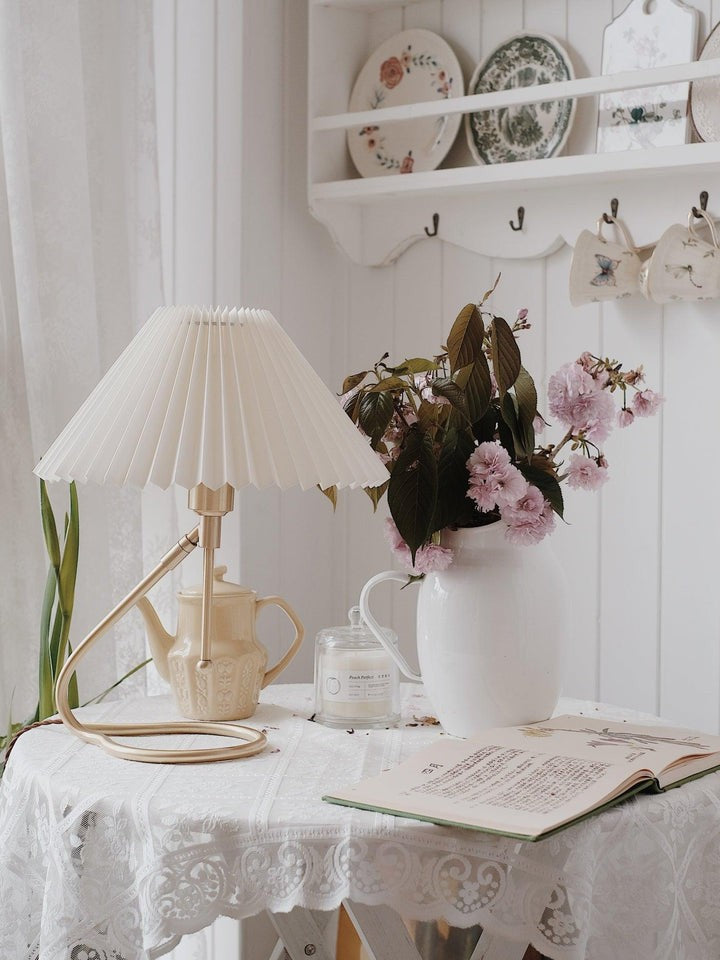 Floating Pleated Shade LED Table Lamp