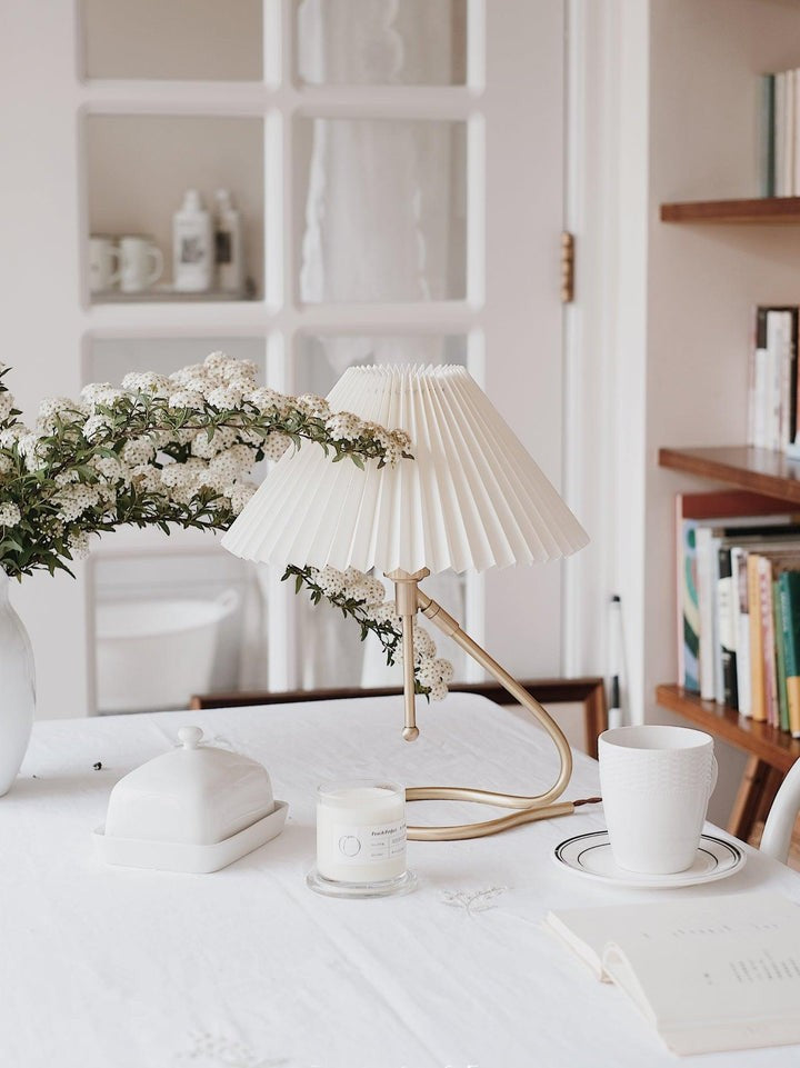 Floating Pleated Shade LED Table Lamp