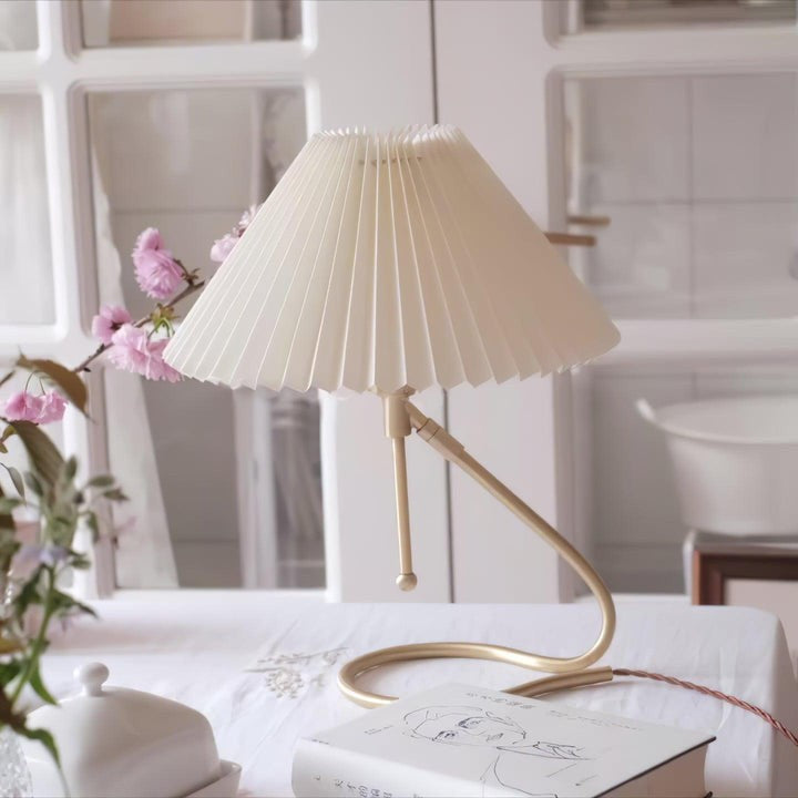 Floating Pleated Shade LED Table Lamp