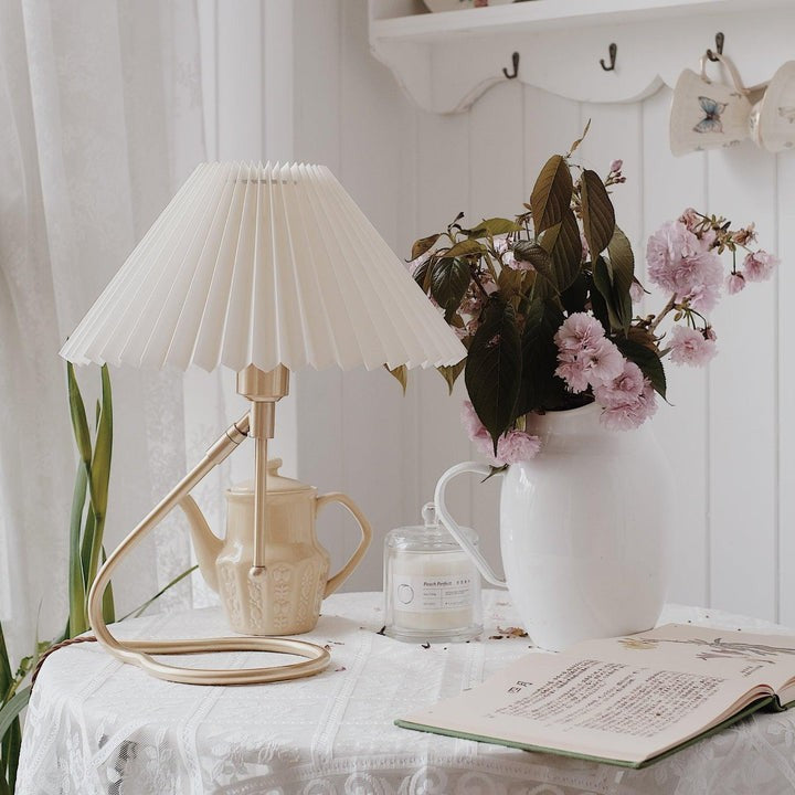 Floating Pleated Shade LED Table Lamp