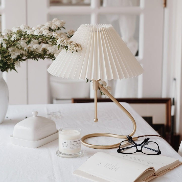 Floating Pleated Shade LED Table Lamp