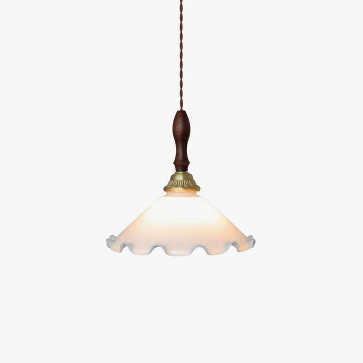 Floral Frosted Glass Pendant Light