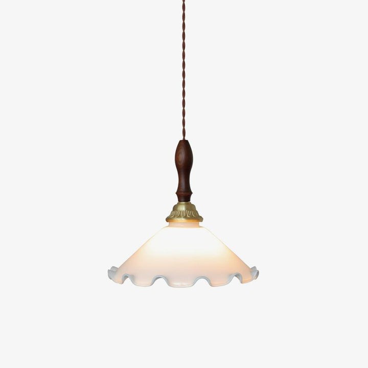Floral Frosted Glass Pendant Light