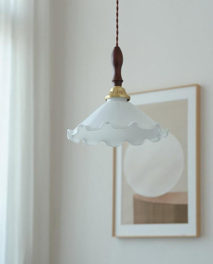 Floral Frosted Glass Pendant Light