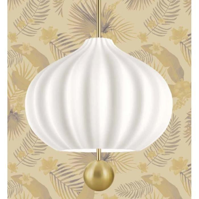 Floral Harmony Opal Glass Ceiling Pendant Light