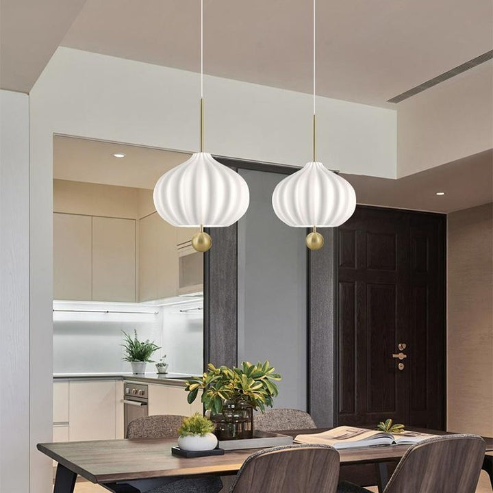 Floral Harmony Opal Glass Ceiling Pendant Light