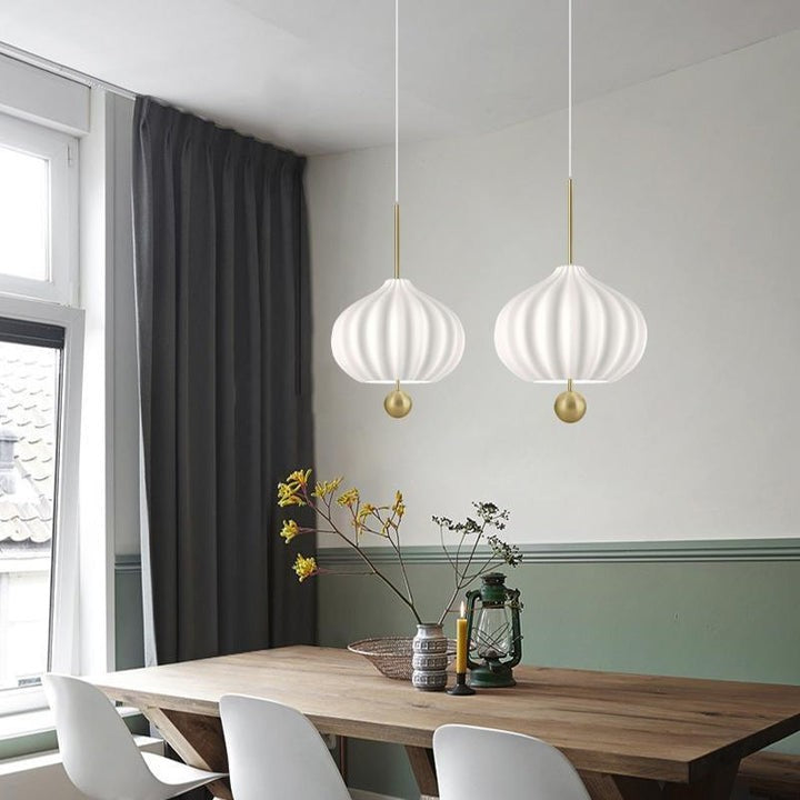 Floral Harmony Opal Glass Ceiling Pendant Light