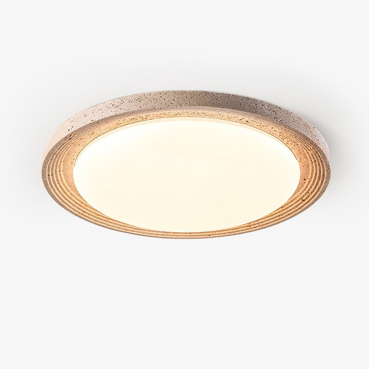Flush Mount Travertine LED Ceiling Light