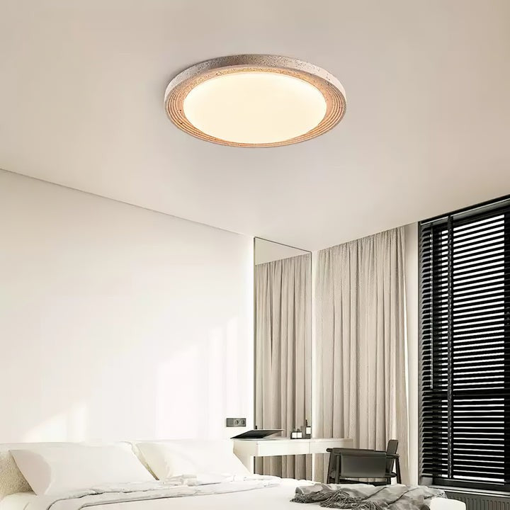 Flush Mount Travertine LED Ceiling Light