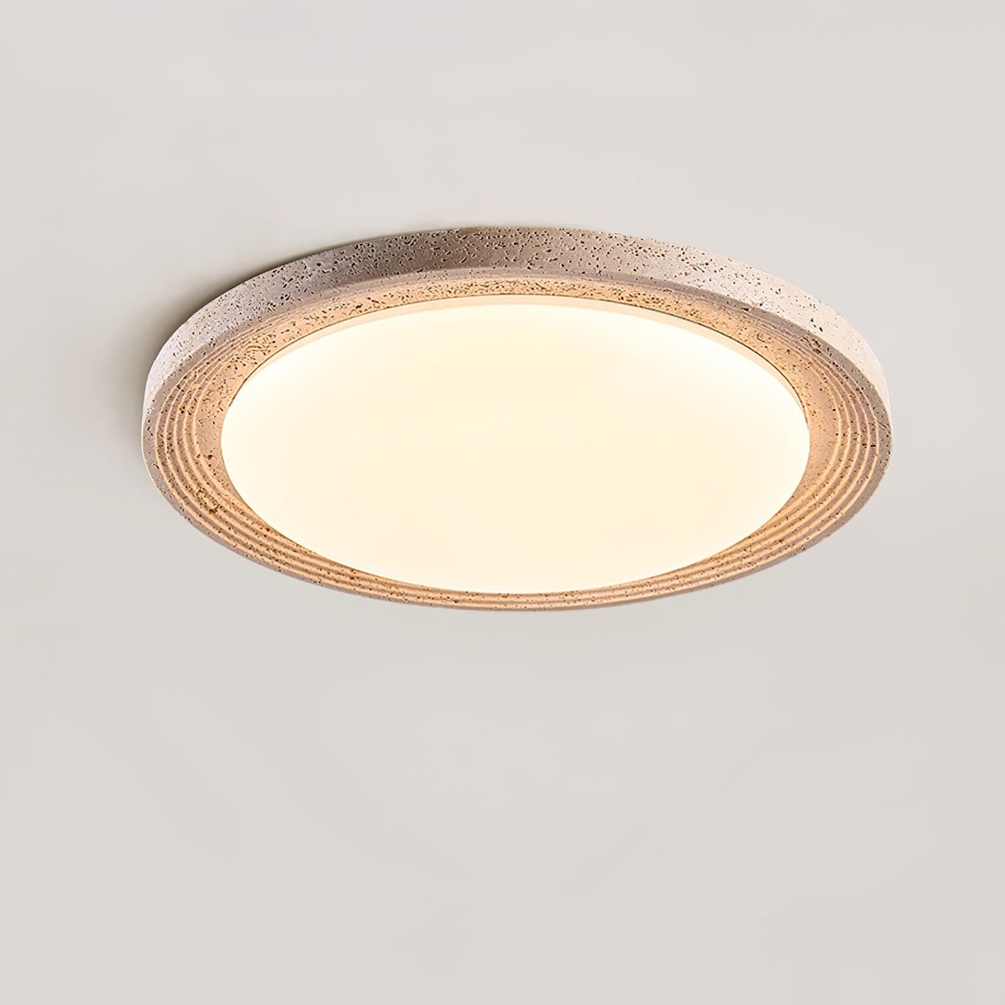 Flush Mount Travertine LED Ceiling Light