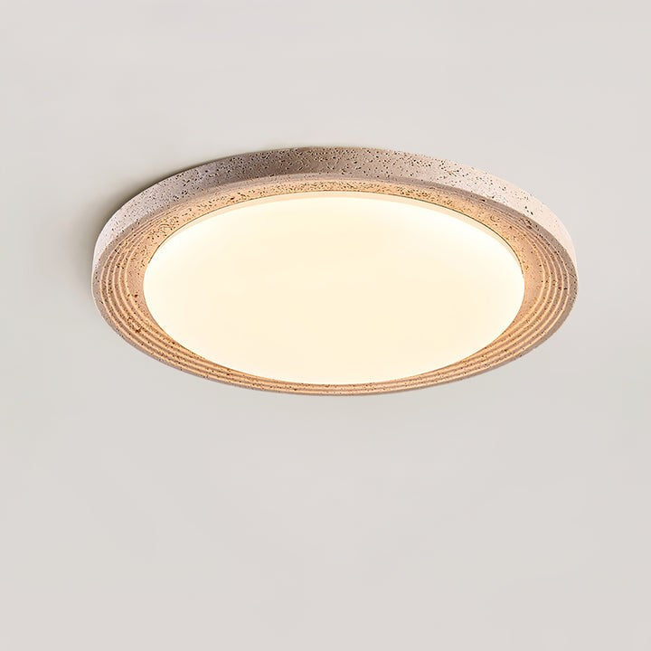 Flush Mount Travertine LED Ceiling Light