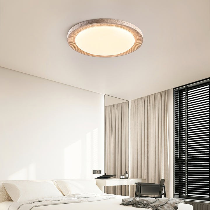 Flush Mount Travertine LED Ceiling Light