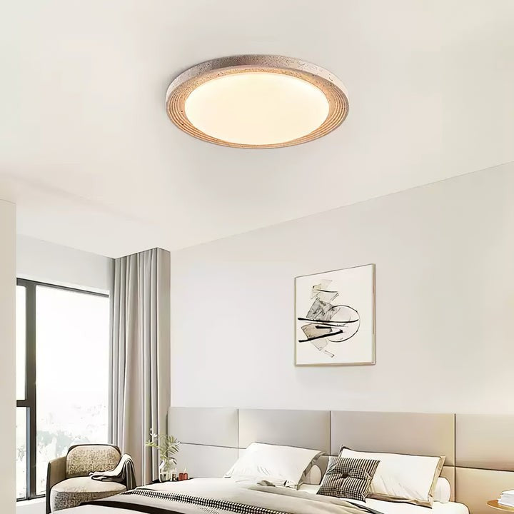 Flush Mount Travertine LED Ceiling Light