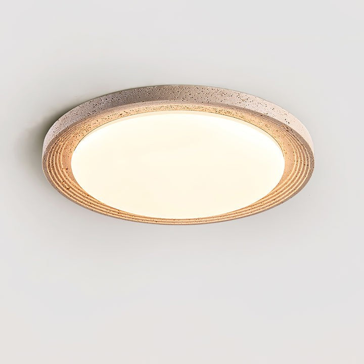 Flush Mount Travertine LED Ceiling Light