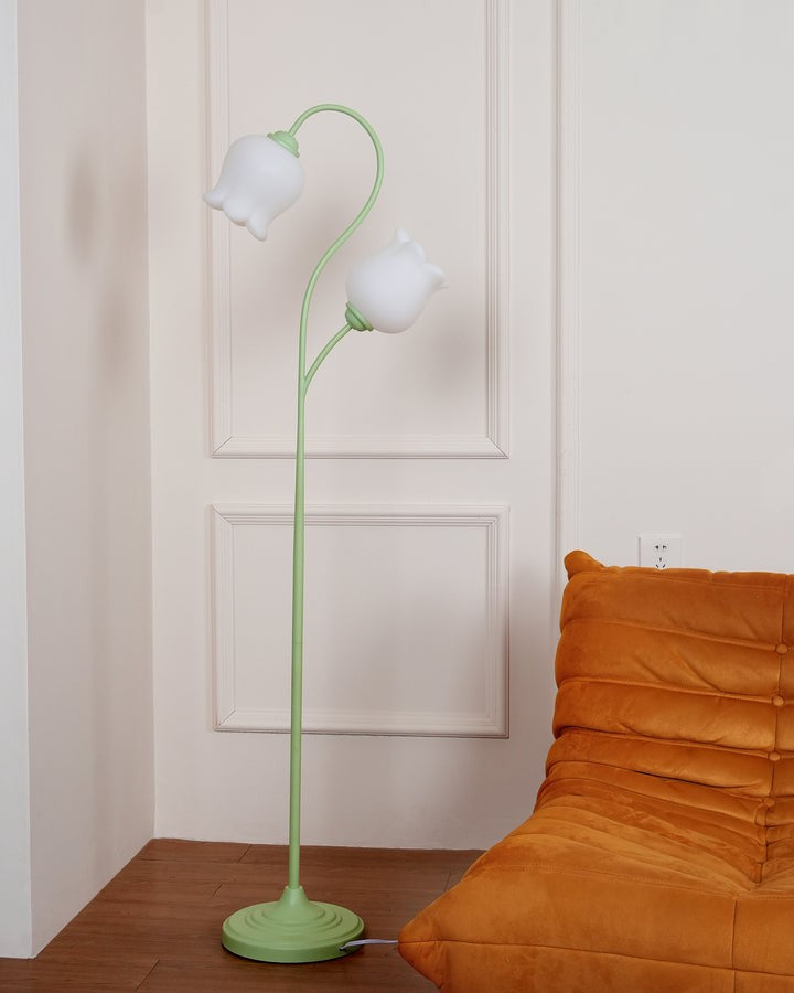 French Country Lily Garland Floor Lamp