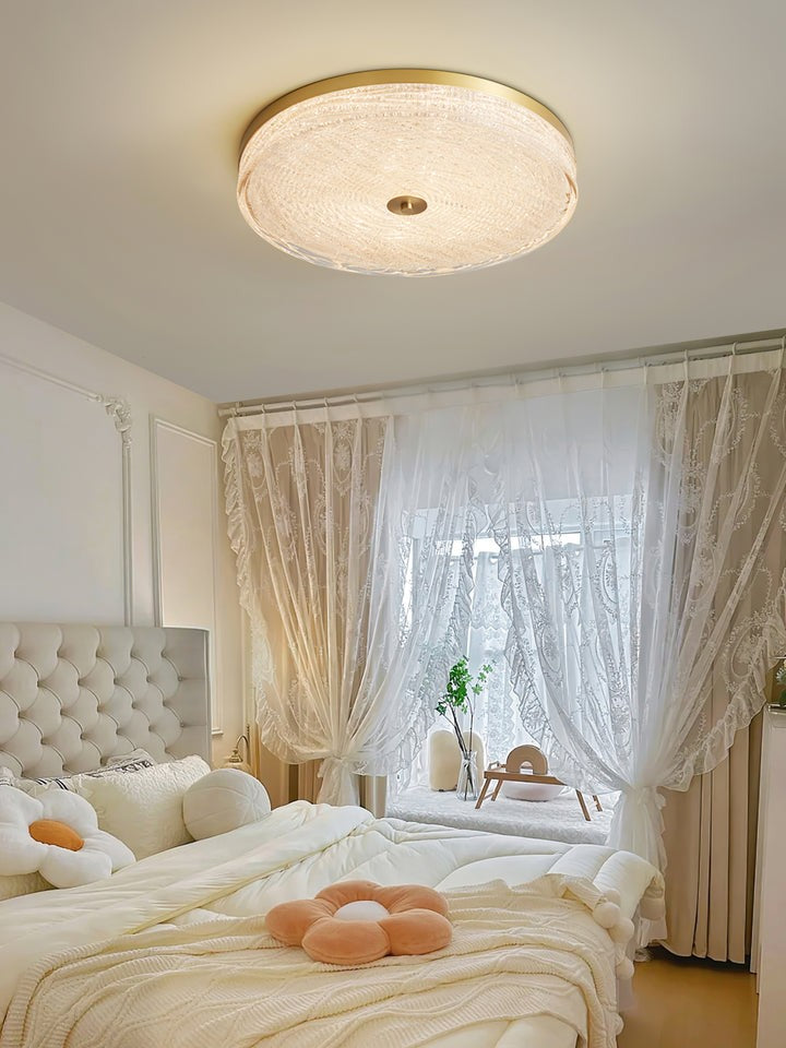 Frost Textured Glass LED Flush Mount Ceiling Light