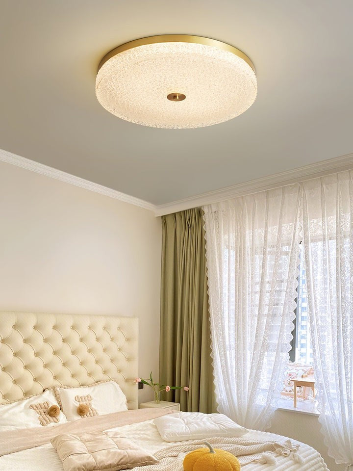 Frost Textured Glass LED Flush Mount Ceiling Light