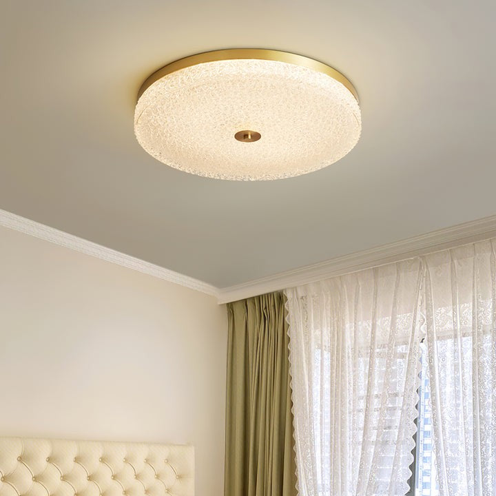 Frost Textured Glass LED Flush Mount Ceiling Light