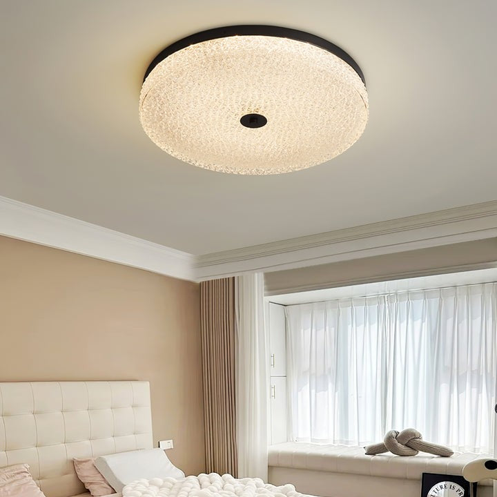 Frost Textured Glass LED Flush Mount Ceiling Light