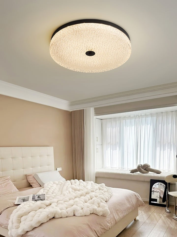 Frost Textured Glass LED Flush Mount Ceiling Light