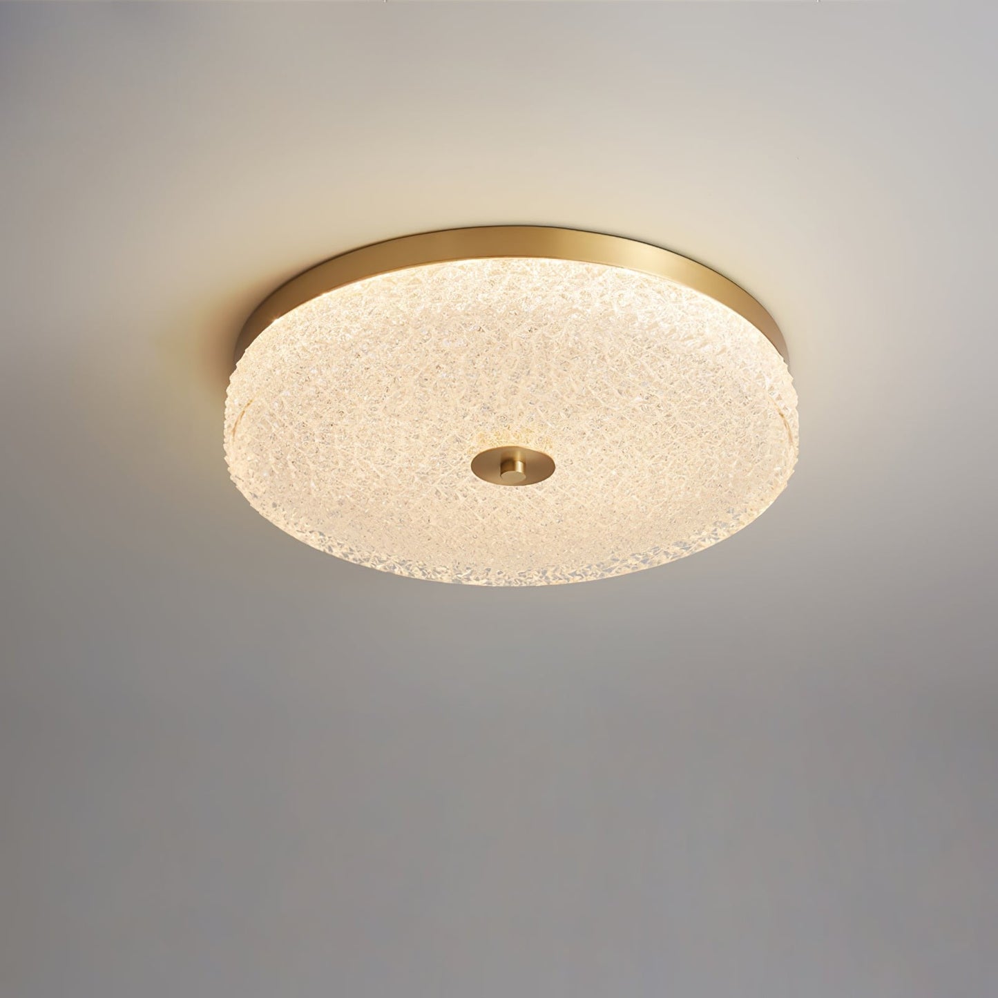 Frost Textured Glass LED Flush Mount Ceiling Light