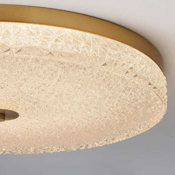 Frost Textured Glass LED Flush Mount Ceiling Light