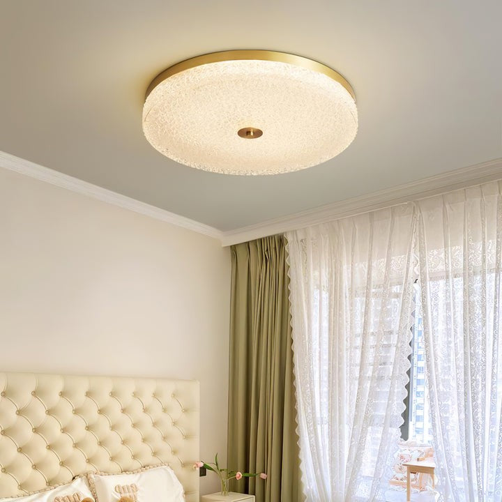 Frost Textured Glass LED Flush Mount Ceiling Light
