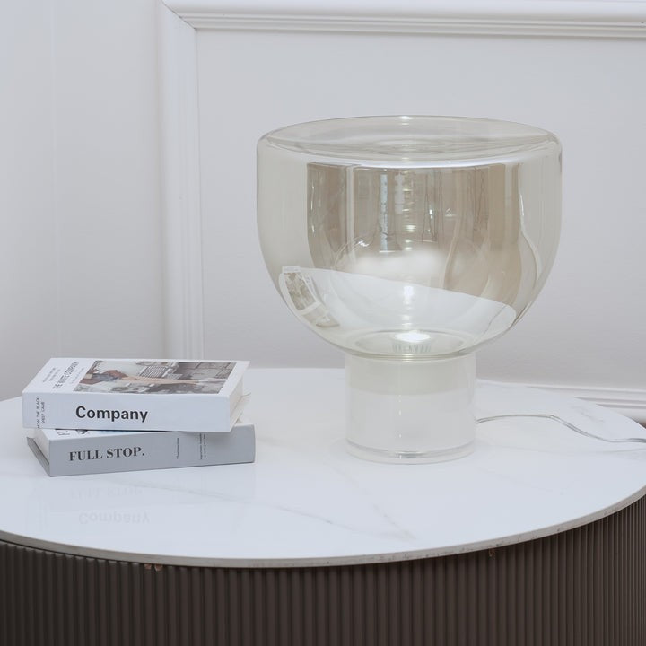 Frozen Cone Glass LED Table Lamp