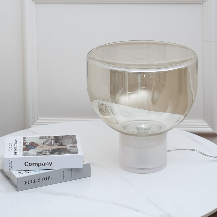 Frozen Cone Glass LED Table Lamp