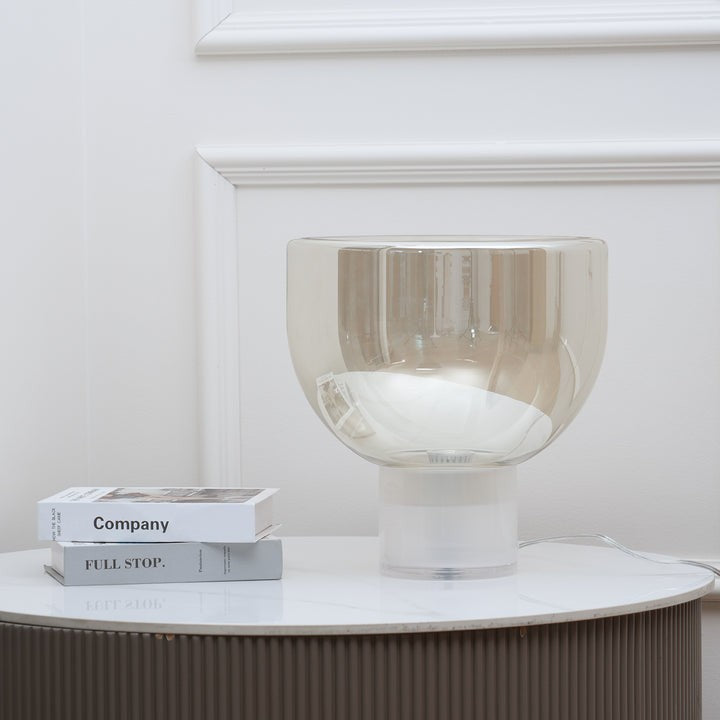 Frozen Cone Glass LED Table Lamp