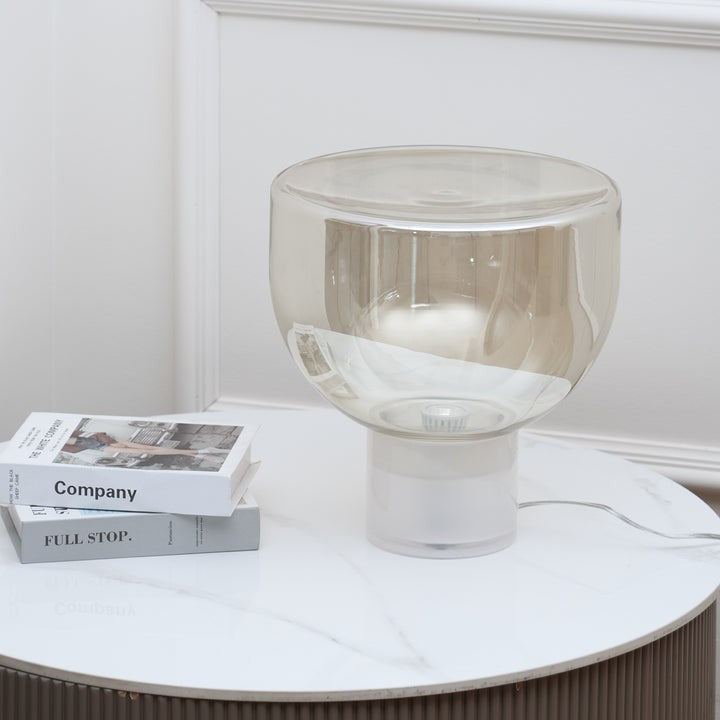 Frozen Cone Glass LED Table Lamp