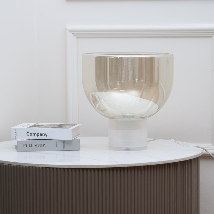 Frozen Cone Glass LED Table Lamp