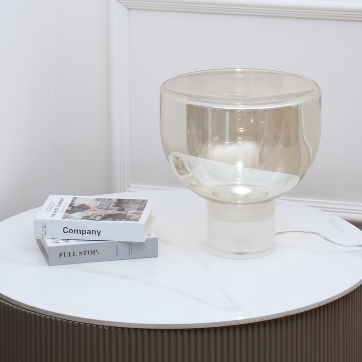 Frozen Cone Glass LED Table Lamp