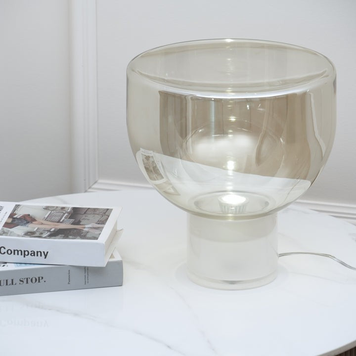 Frozen Cone Glass LED Table Lamp