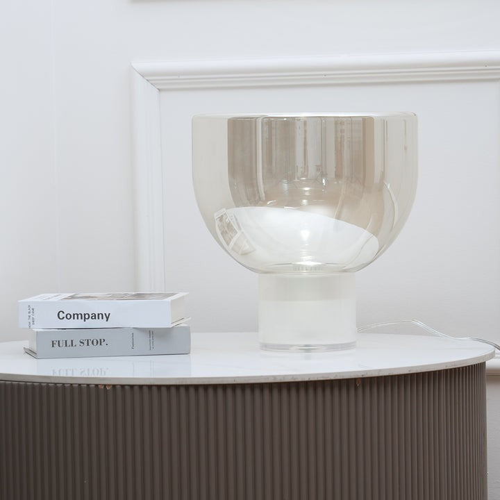 Frozen Cone Glass LED Table Lamp
