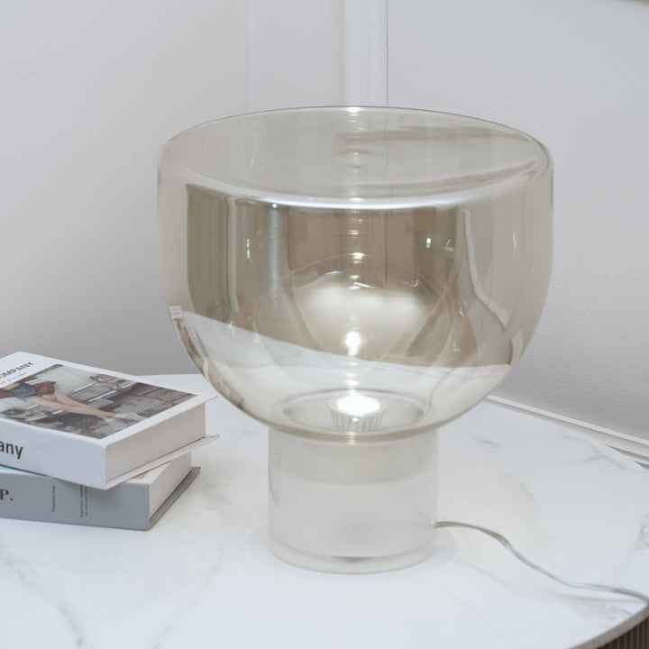 Frozen Cone Glass LED Table Lamp
