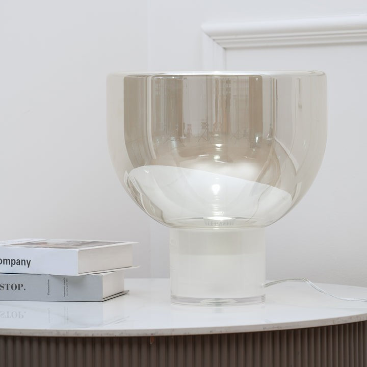 Frozen Cone Glass LED Table Lamp