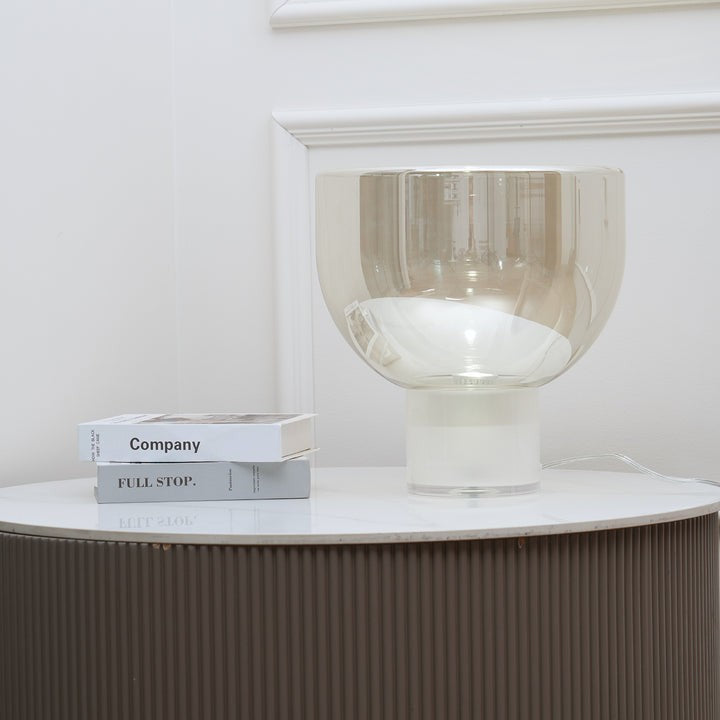 Frozen Cone Glass LED Table Lamp