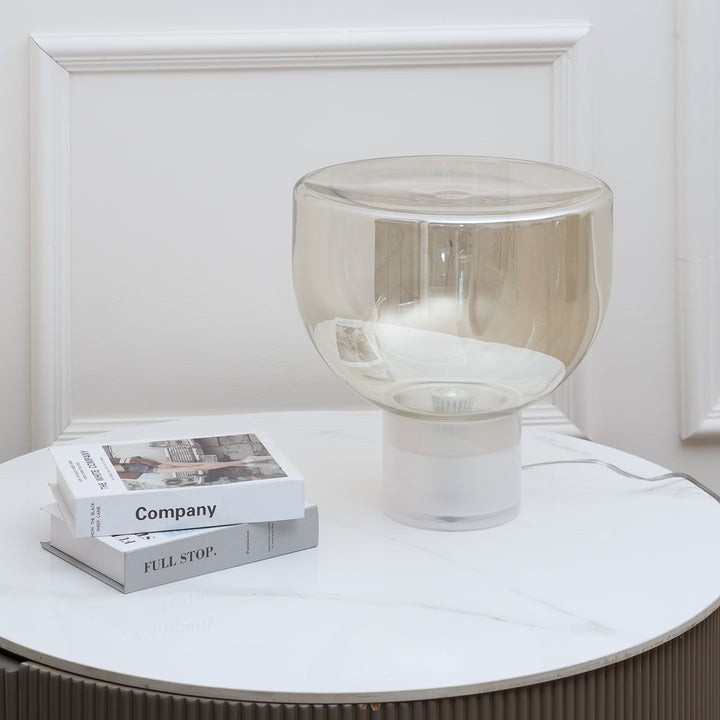 Frozen Cone Glass LED Table Lamp