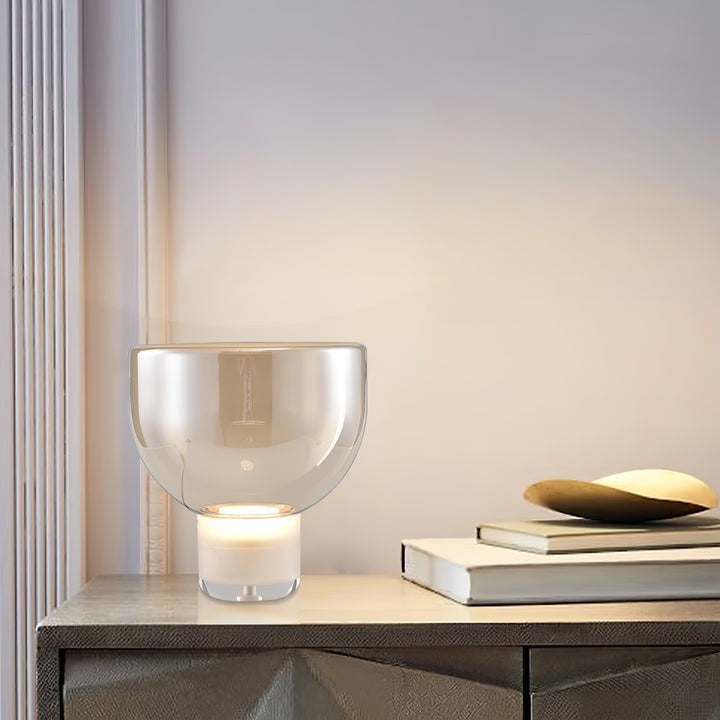 Frozen Cone Glass LED Table Lamp