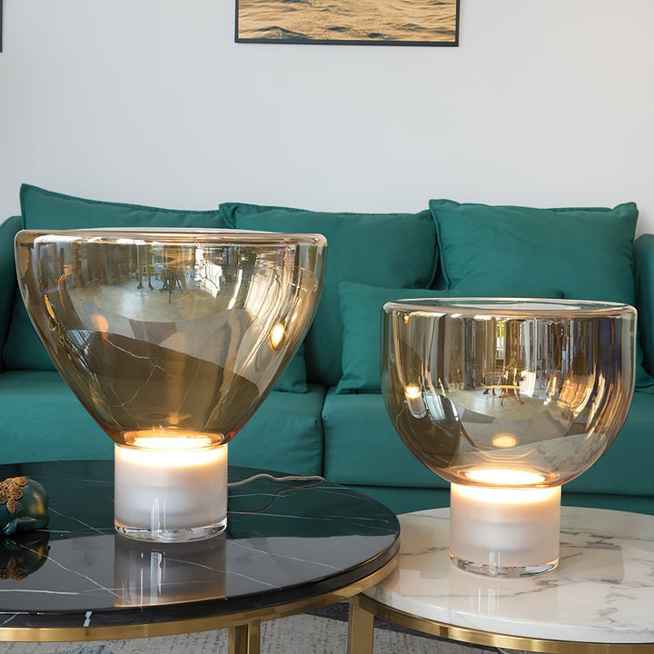 Frozen Cone Glass LED Table Lamp