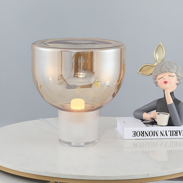 Frozen Cone Glass LED Table Lamp