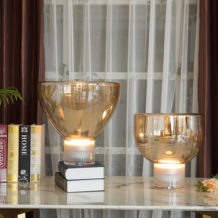 Frozen Cone Glass LED Table Lamp