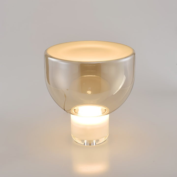 Frozen Cone Glass LED Table Lamp