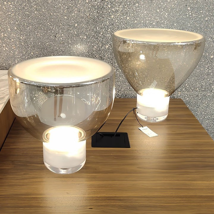 Frozen Cone Glass LED Table Lamp